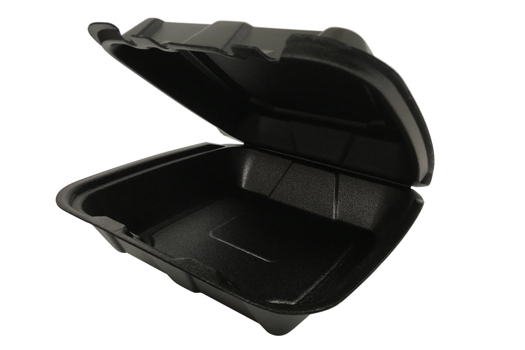 White Foam U-Vent-Hinged Container 1-Compartment 200 Counts