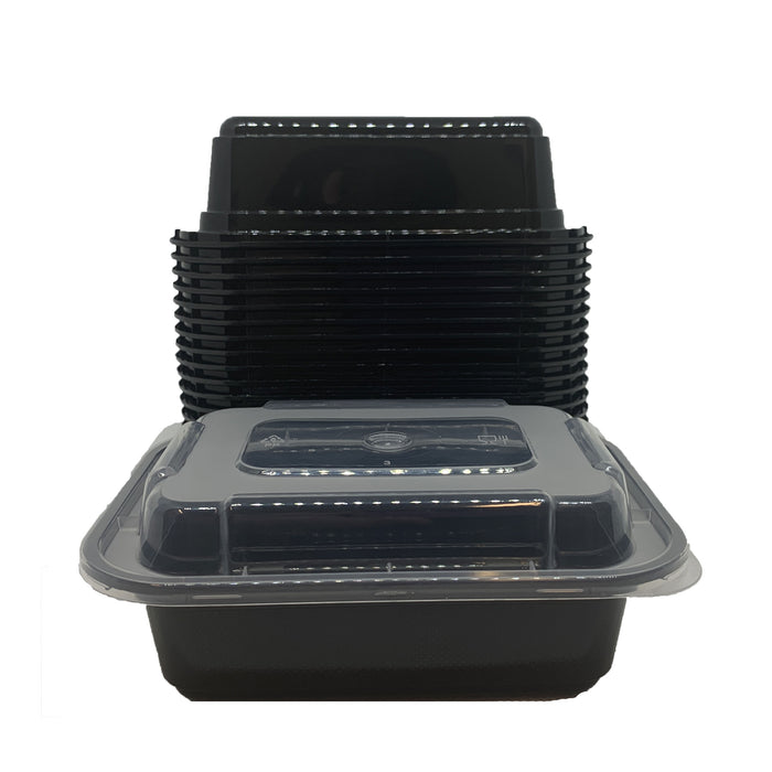 16oz Rectangle Food Containers Meal Prep Microwavable Reusable Plastic BPA Free