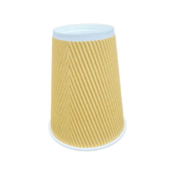 16 oz Corrugated Insulated Ripple Wall Paper Coffee Cups (Case of 500) Disposable To Go Cups for Hot Beverage or Cold Drinks Office, Home, Cafe, Camping