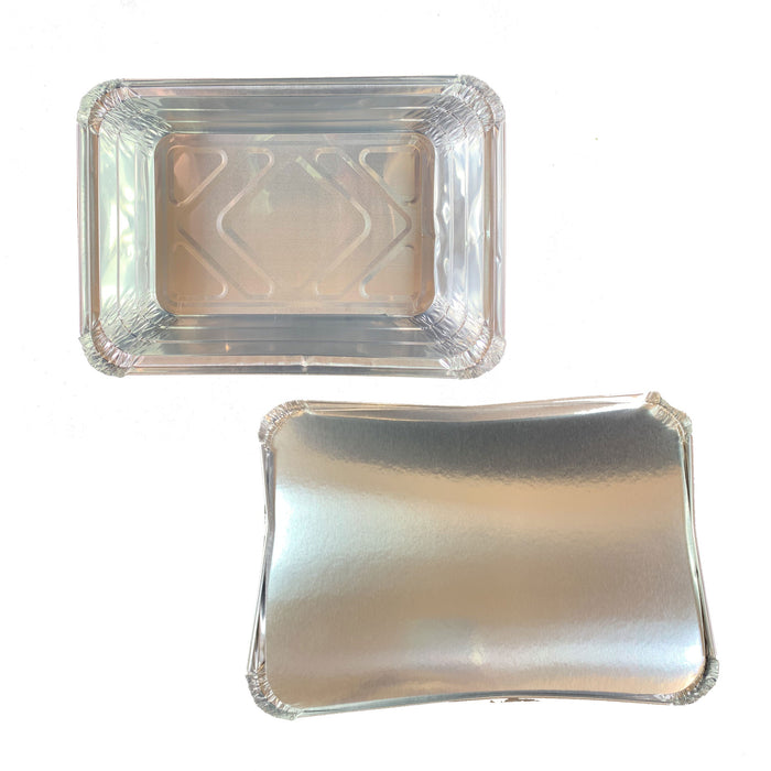 2.25LB Aluminum Foil Pan Containers with Lids Food Containers Disposable Easy Pack