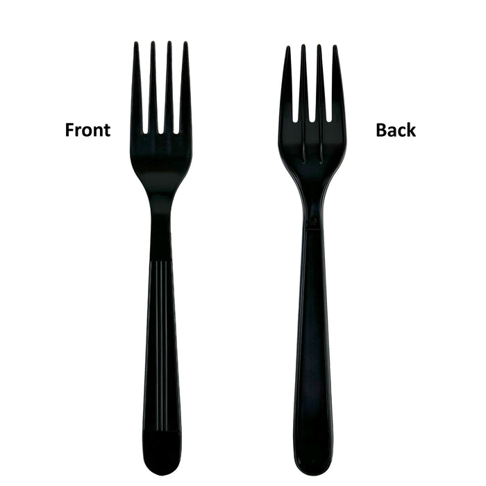 DHG Professional Heavy Weight Forks - Black - Individually Wrapped Case of 1000
