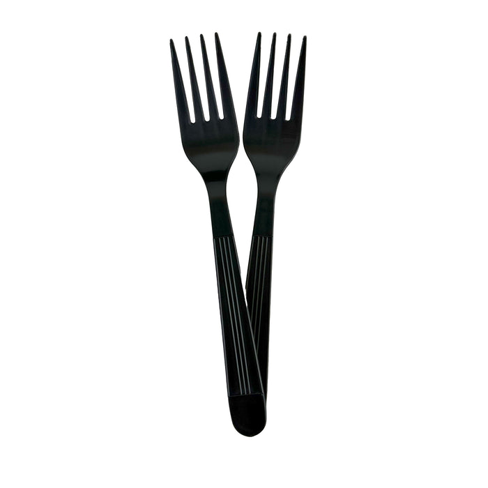 DHG Professional Heavy Weight Forks - Black - Individually Wrapped Case of 1000