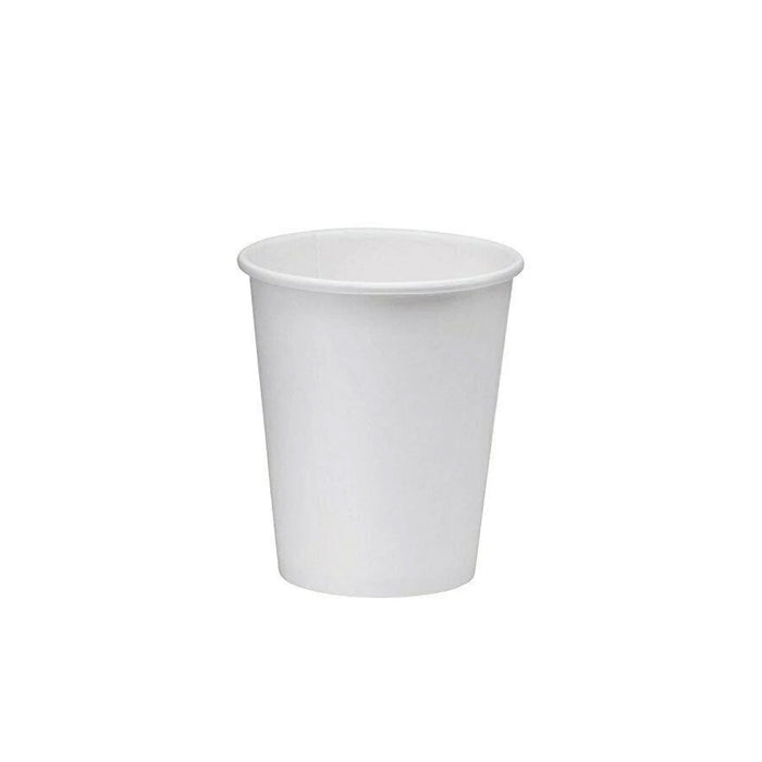 8oz Paper Coffee Cups - Disposable White Hot Cups for Coffee, Tea or Hot Chocolate