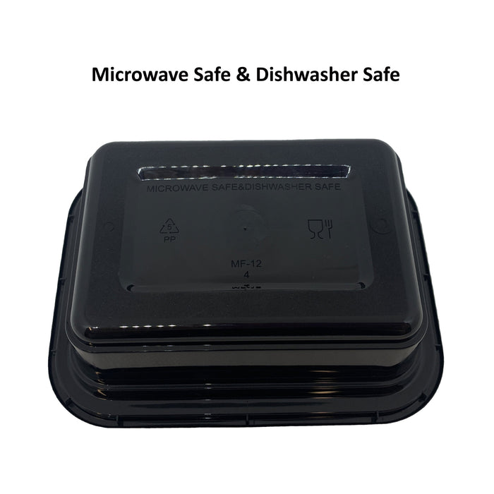 32oz Rectangle Food Containers Meal Prep Microwavable Reusable Plastic BPA Free