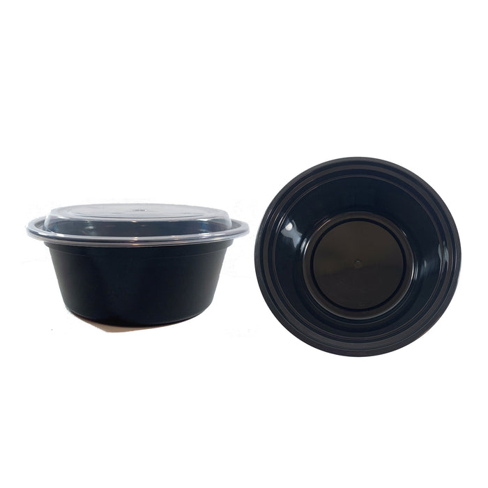 32oz Round Food Containers Meal Prep Microwavable Reusable Plastic BPA Free