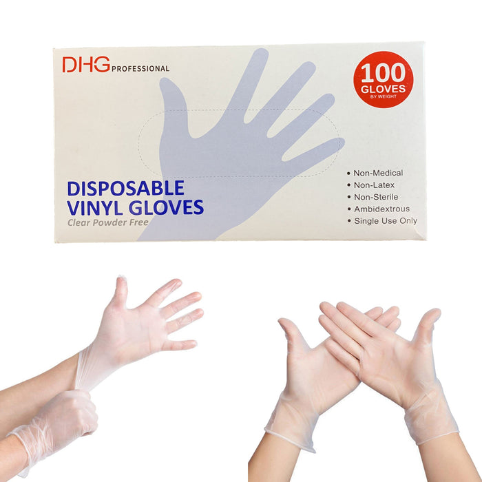 Cleaning, Food Handling Vinyl Gloves Powder Free (100 gloves)