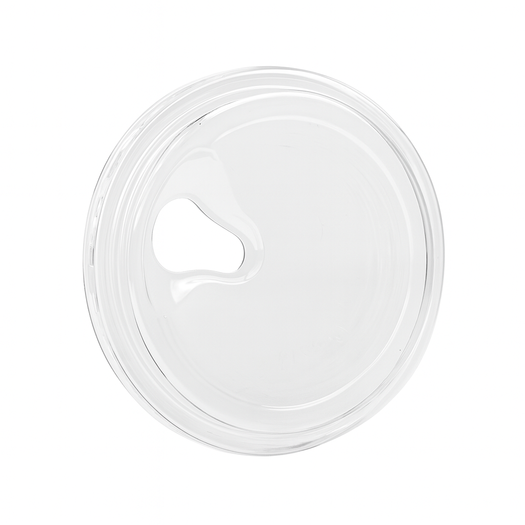 Strawless Plastic Lids, 98mm Diameter, Fits 12-24 Oz Cups, Crystal Cle ...