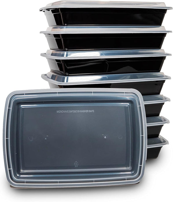 58oz Rectangle Food Containers Meal Prep Microwavable Reusable Plastic BPA Free
