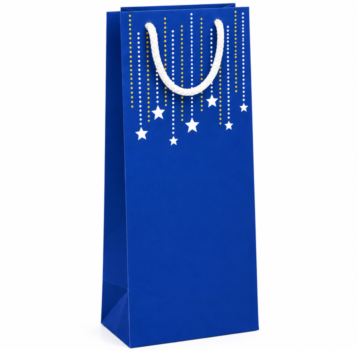 Case of 200 Pack Wine Gift Bag with Tag, Paper Bag, Tall Paper Wine Bottle Gift Bag for Christmas, Holidays, Birthdays, Weddings & Special Occasions