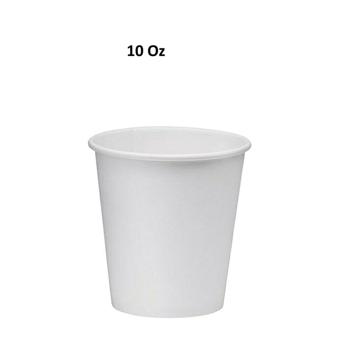 10 oz. White Individually Wrapped Paper Hot Cup - 1000/Case