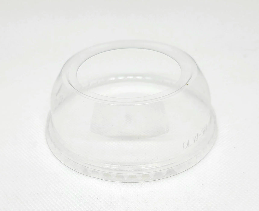 Wide Hole Dome Lid, PET 98mm Diameter Plastic Cold Cup Lids