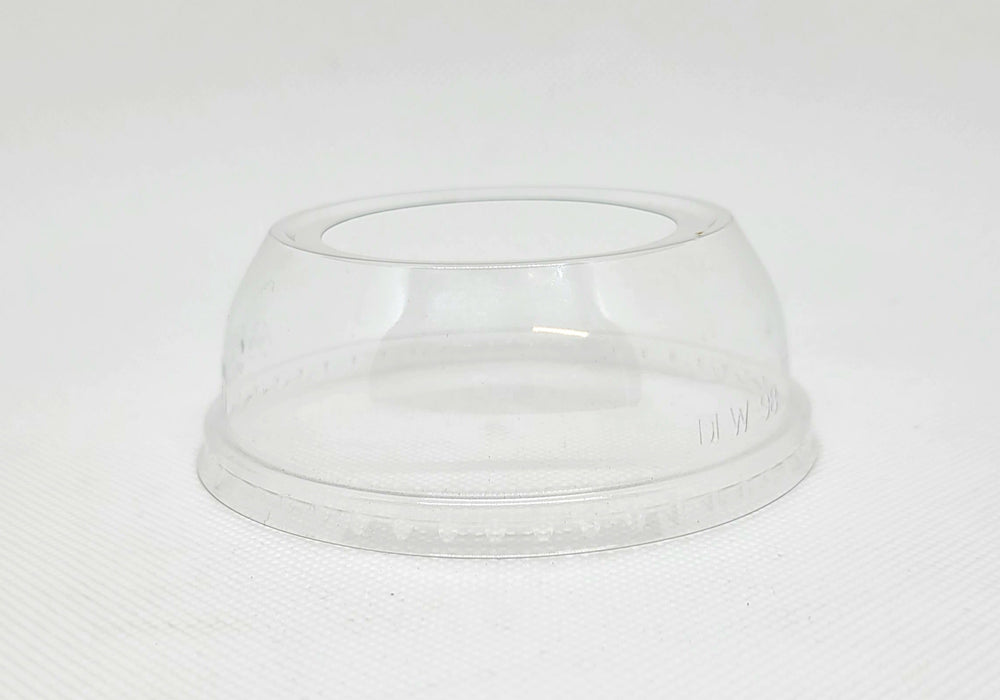 Wide Hole Dome Lid, PET 98mm Diameter Plastic Cold Cup Lids