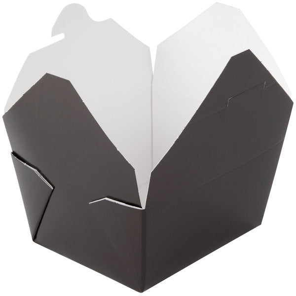 32oz Black Folded Take out Paper Box, Disposable Paper Togo Containers #1