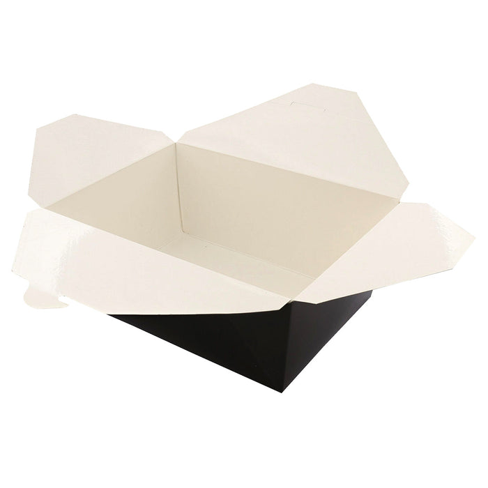 96 oz Black Folded Take out Paper Box, Disposable Paper Togo Containers #4