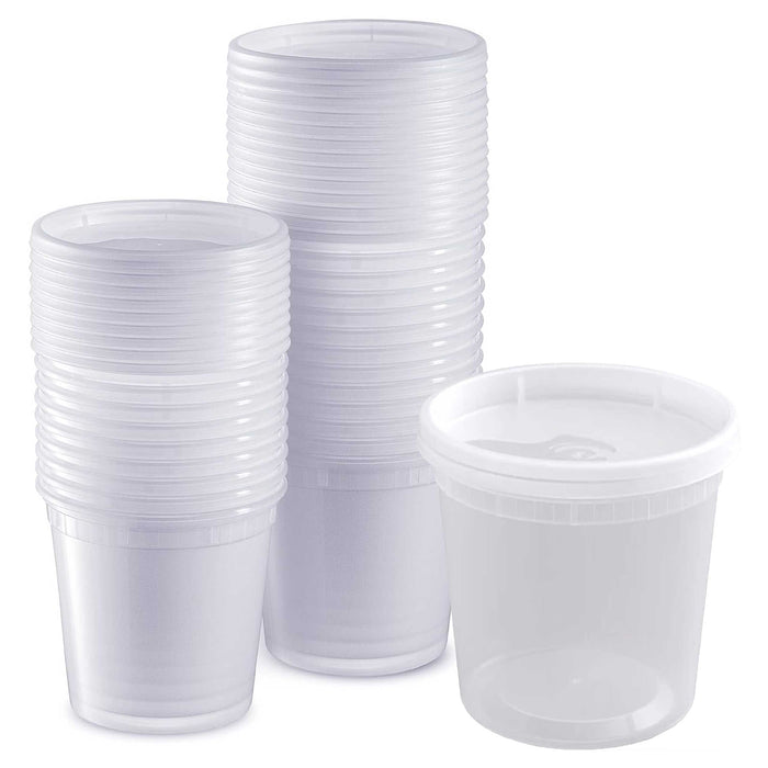 Deli Containers with Lids (Pack of 240), Recyclable Polypropylene, Microwavable, Heat Resistant