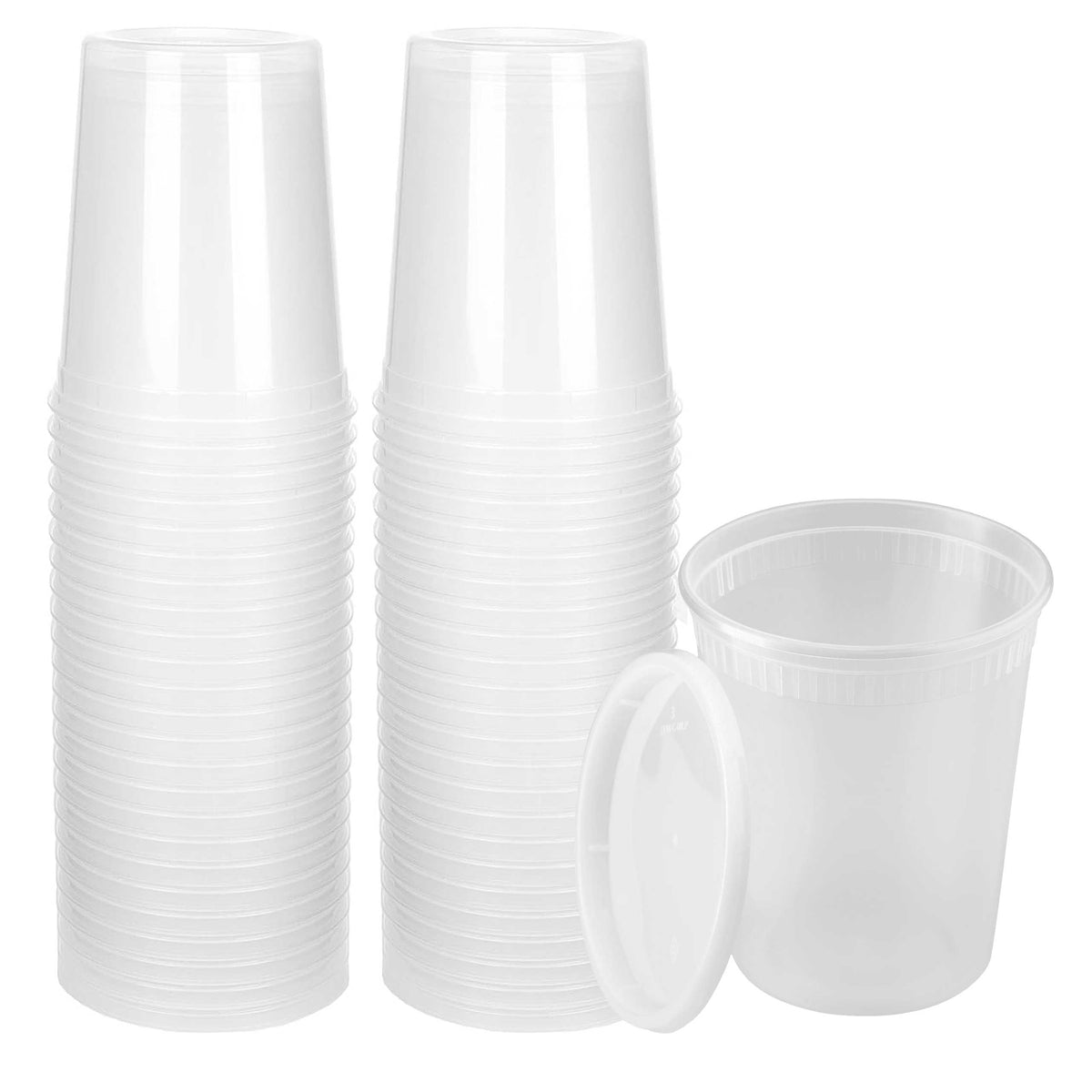 Deli Containers with Lids (Pack of 240), Recyclable Polypropylene, Mic ...