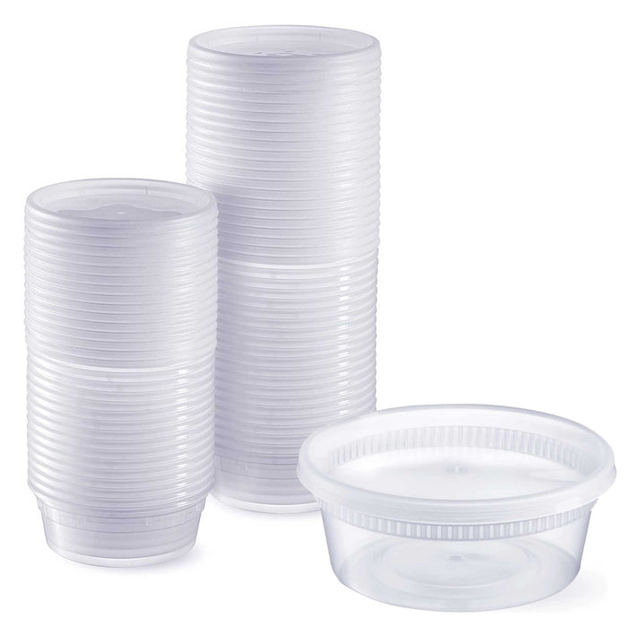 Deli Containers with Lids (Pack of 240), Recyclable Polypropylene, Microwavable, Heat Resistant