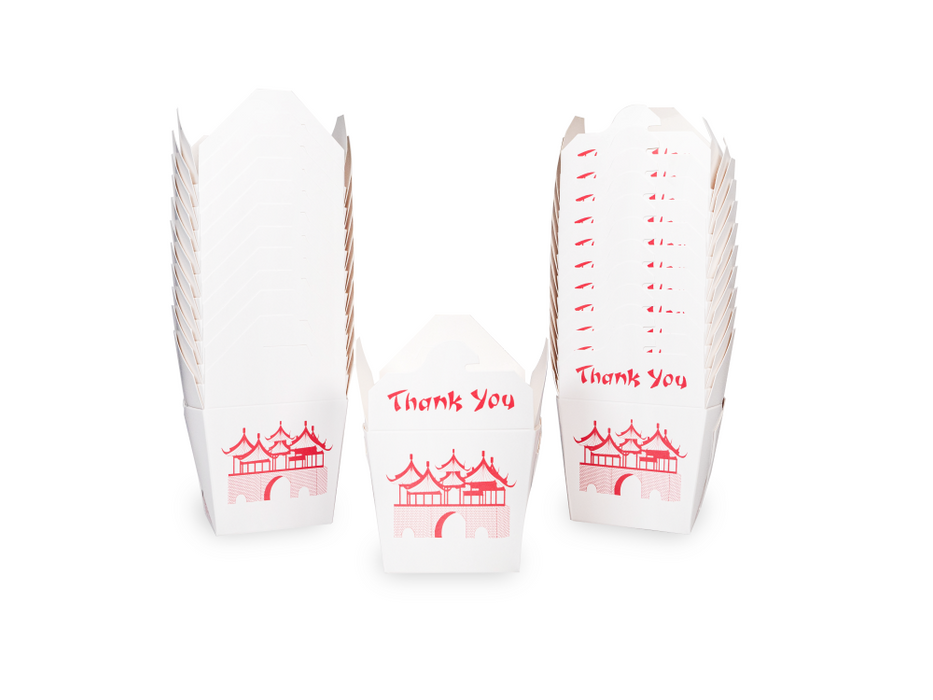 Chinese Rake Out Box Chinese Take Out Boxes with Pagoda Design, Party Favor and Food Pail ...