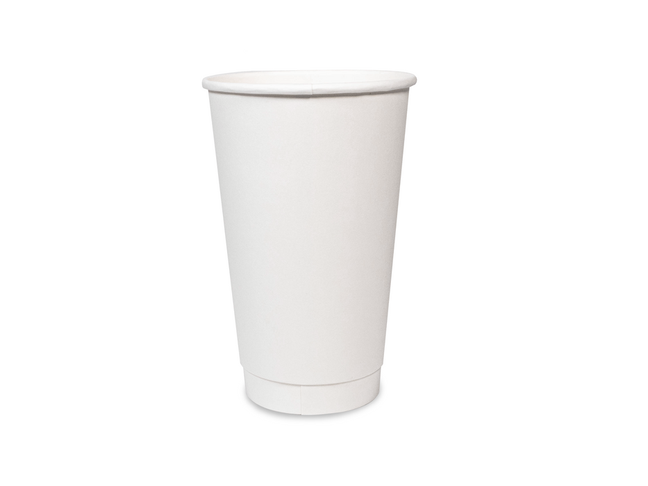 White Double Wall Insulated Disposable To Go Coffee Cups [500 Counts] Perfect for Chocolate Tea, Espresso, and Cocoa Drinks