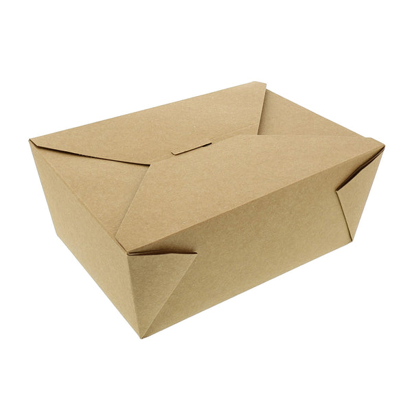 96oz Kraft Paper Take Out Container Folded Paper To Go Boxes Leftover Containers