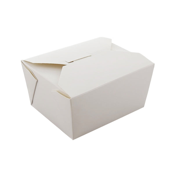 32oz White Folded Take out Paper Box, Disposable Paper Togo Containers #1
