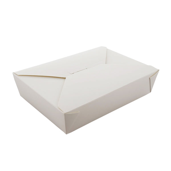 49oz White Paper Take Out Container To Go Boxes Leftover Containers #2