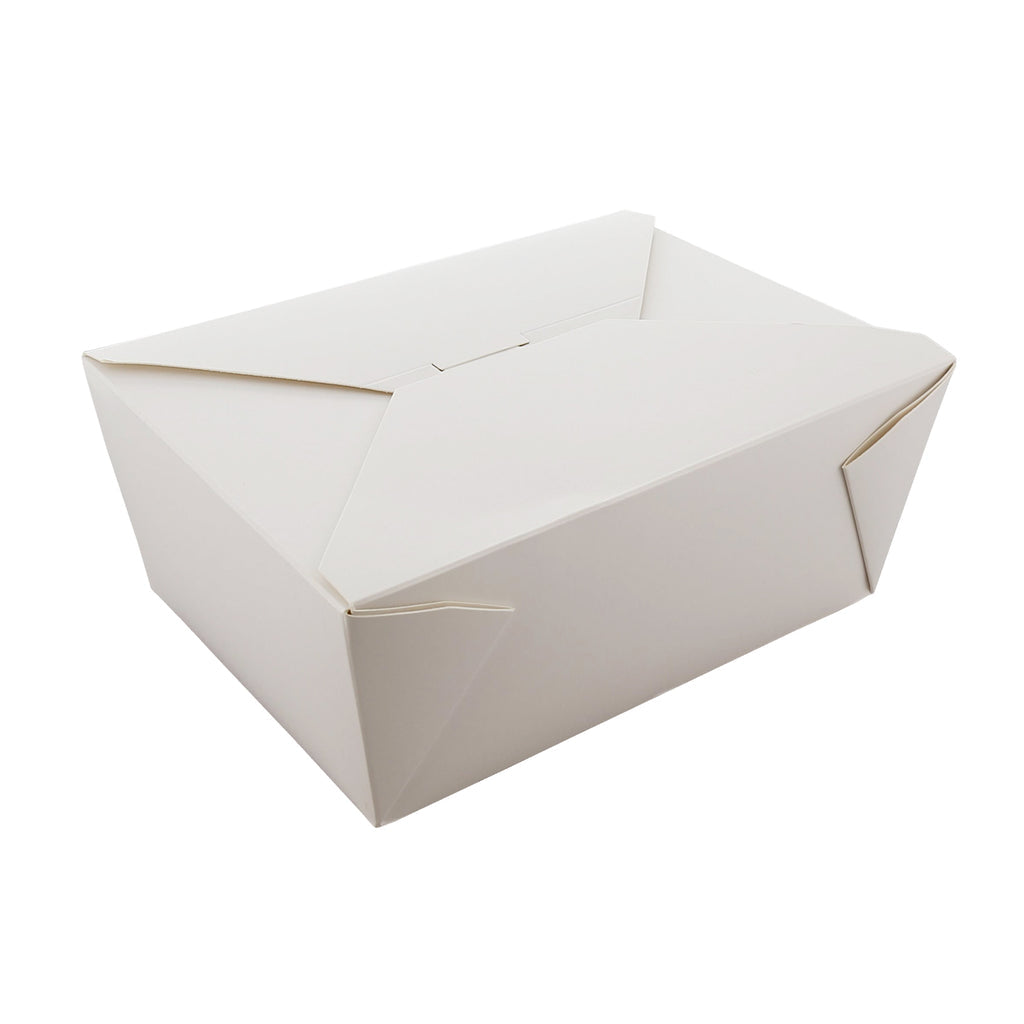 96 oz White Folded Take out Paper Box, Disposable Paper Togo Container ...