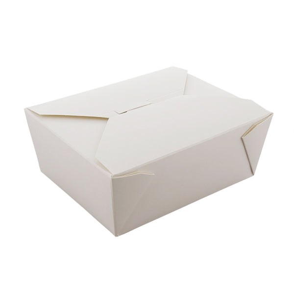 45oz White Paper Take Out Container To Go Boxes Leftover Containers #8