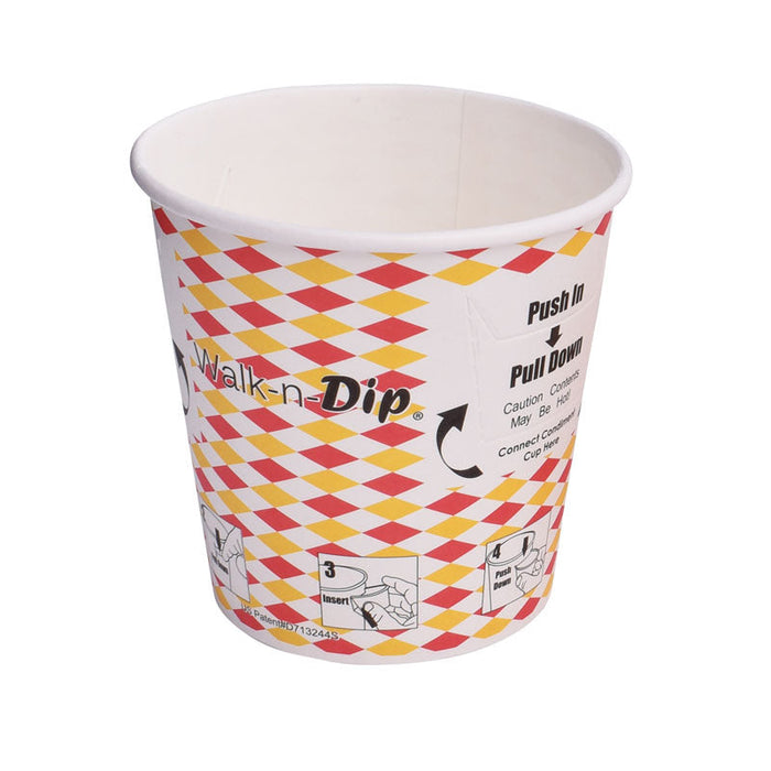 16oz Walk-n-Dip Paper Food Containers and 2oz Portion Cups