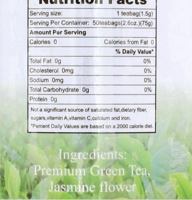 Vinis Premium Jasmine Green Tea 50 Tea Bags