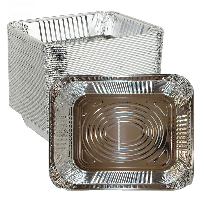 9x13 Half Size Aluminum Foil Pan Disposable Baking Pans, Square