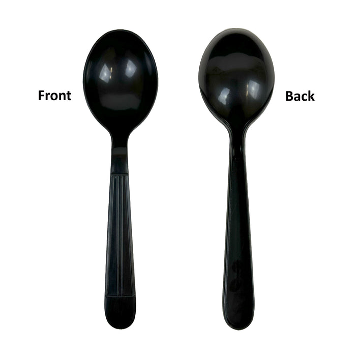 DHG Professional Heavy Weight Soup Spoons - Black - Individually Wrapped Case of 1000