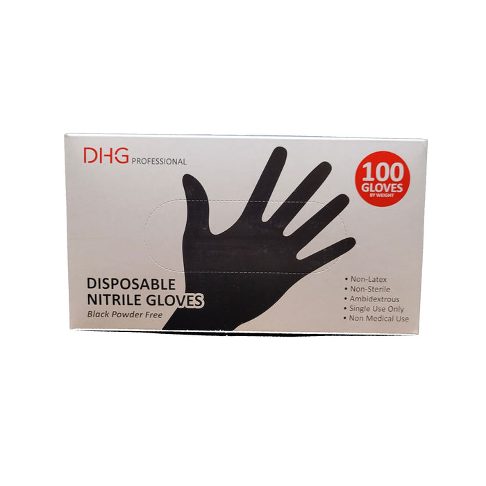 Food Service Food Handling Cleaning Gloves Nitrile Gloves Black Powder Free (100 gloves)