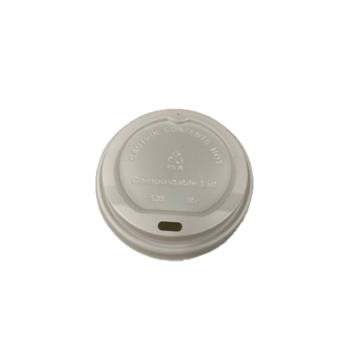 Compostable PLA Lids for Paper Hot Cups, Dome Lids Fits 12oz to 20oz Paper Coffee Cups (sip through) 1000/Case