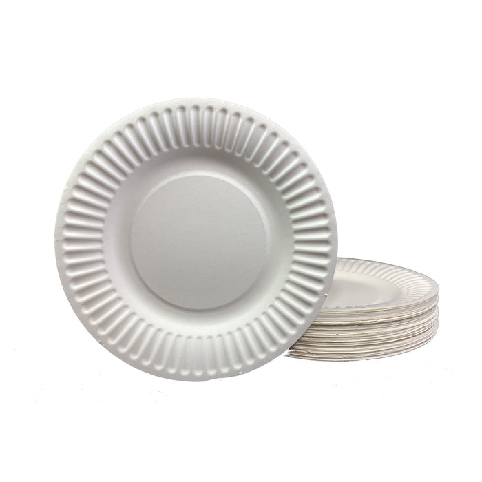 The "Gold" Standard 6-Inch Paper Plates coated, White 100 Plates