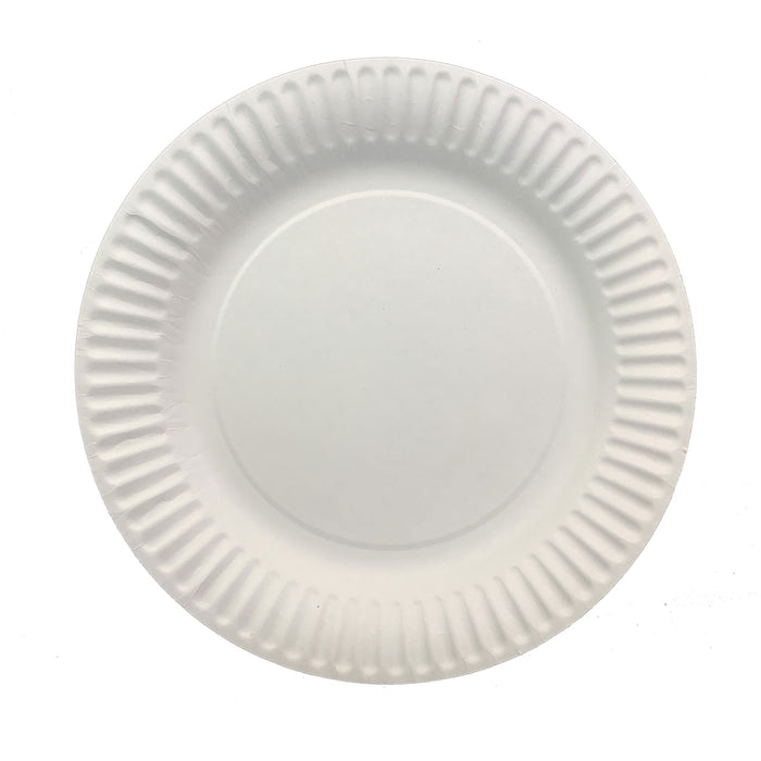 The "Heavy Weight" Standard 9-Inch Paper Plates coated, White 100 Plates