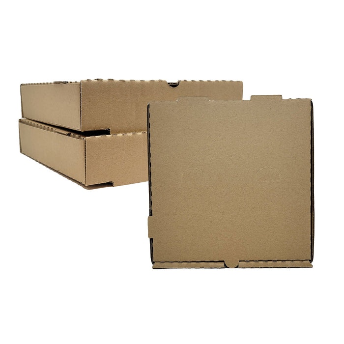 50 Pack Corrugated Pizza Box  - Kraft Cardboard