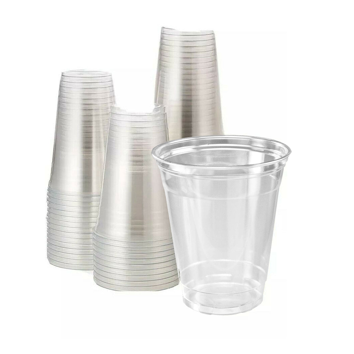 12oz Crystal Clear PET Plastic Cups, Disposable Cold Cups 98mm diamete ...