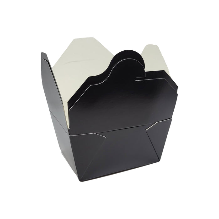64oz Black Folded Take out Paper Box, Disposable Paper Togo Containers #3