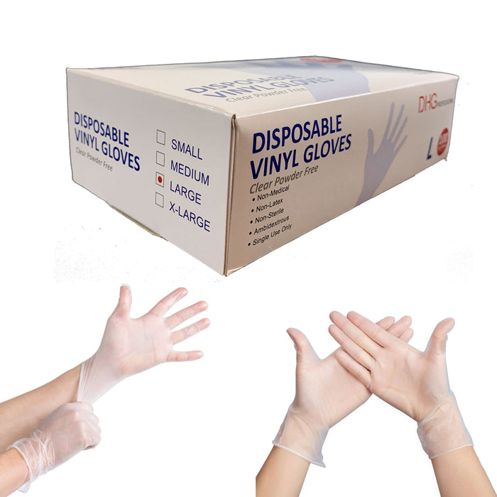 Cleaning, Food Handling Vinyl Gloves Powder Free (100 gloves)